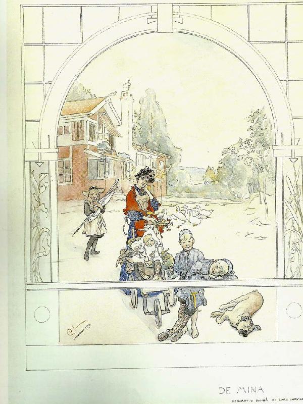 Carl Larsson de mina oil painting image